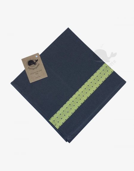 serviette de table coton biologique Perlipopette Saki vert